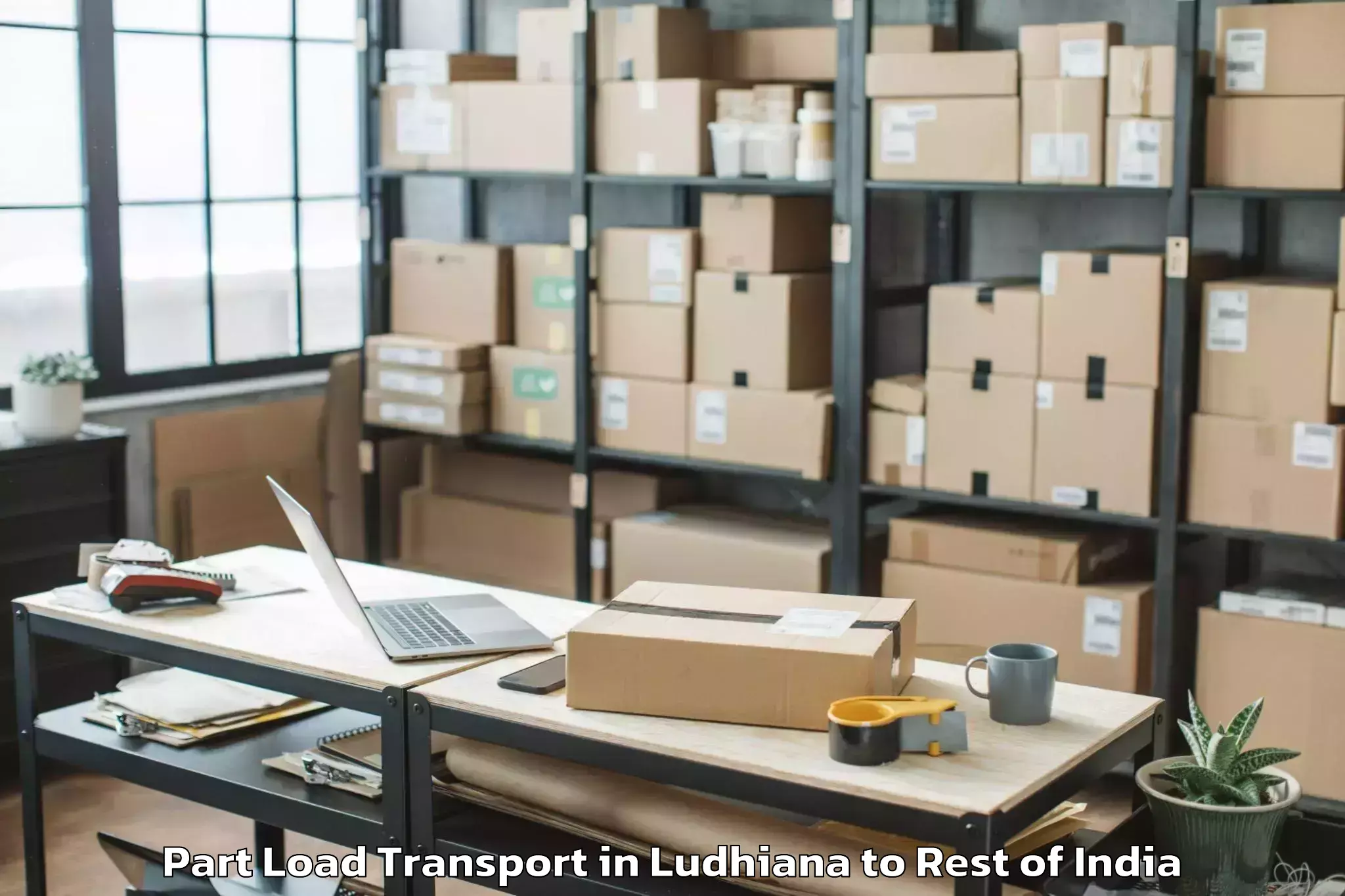 Top Ludhiana to Aalo Part Load Transport Available